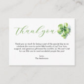 Lucky Charm St Patrick's Baby shower Bedankt Kaart (Voorkant)