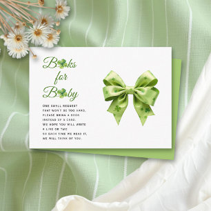 Lucky Charm St. Patrick's boeken voor baby shower Informatiekaartje