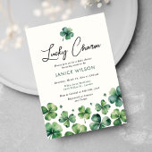 Lucky Charm St. Patrick's Day Baby shower Kaart