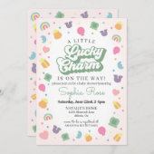 Lucky Charm St Patricks Day Baby shower Uitnodigin Kaart (Voorkant / Achterkant)