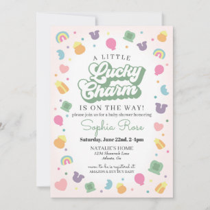 Lucky Charm St Patricks Day Baby shower Uitnodigin Kaart