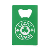 Lucky Charm  St Patrick's Day Creditkaart Flessenopener (Voorkant)