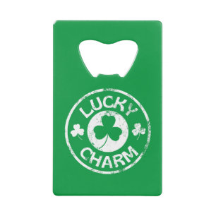 Lucky Charm  St Patrick's Day Creditkaart Flessenopener