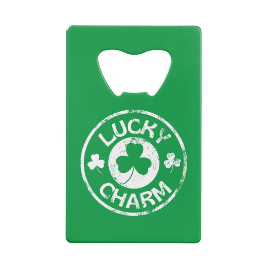 Lucky Charm  St Patrick's Day Creditkaart Flessenopener (Voorkant)