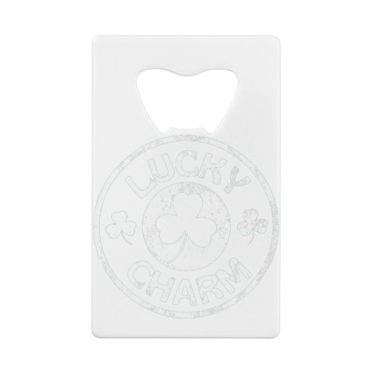 Lucky Charm  St Patrick's Day Creditkaart Flessenopener (Achterkant)