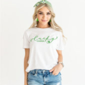 Lucky Charm St. Patrick's Day Cute Green Script T-shirt