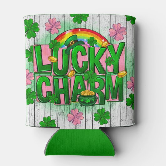 Lucky Charm St. Patrick's Day Design Blikjeskoeler (Achterkant)