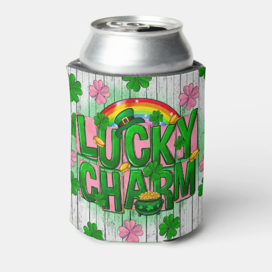 Lucky Charm St. Patrick's Day Design Blikjeskoeler (Blikje Achterkant)