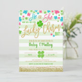 Lucky Charm St. Patrick's Day Gender Reopenbaart Kaart (Staand voorkant)