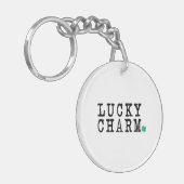 Lucky Charm St Patricks Day Lucky Clover Sleutelhanger (Voorkant Links)