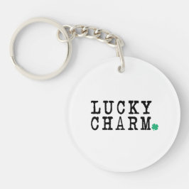 Lucky Charm St Patricks Day Lucky Clover Sleutelhanger