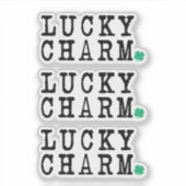Lucky Charm St Patricks Day Lucky Clover Sticker (Voorkant)