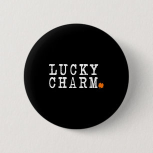 Lucky Charm St Patricks Day Lucky Clover T-shirt  Ronde Button 5,7 Cm