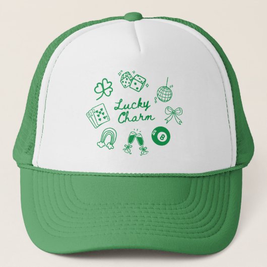 Lucky Charm St Patricks Day Lucky Clover Trucker Pet (Voorkant)