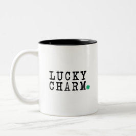 Lucky Charm St Patricks Day Lucky Clover Tweekleurige Koffiemok