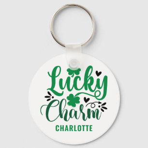 Lucky Charm St Patricks Day Personalized Sleutelha Sleutelhanger
