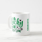 Lucky Charm St Patricks Day Persoonlijk Koffiemok (Voorkant links)