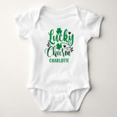 Lucky Charm St Patricks Day Persoonlijk Romper (Voorkant)