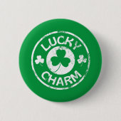 Lucky Charm St Patrick's Day Ronde Button 5,7 Cm (Voorkant)