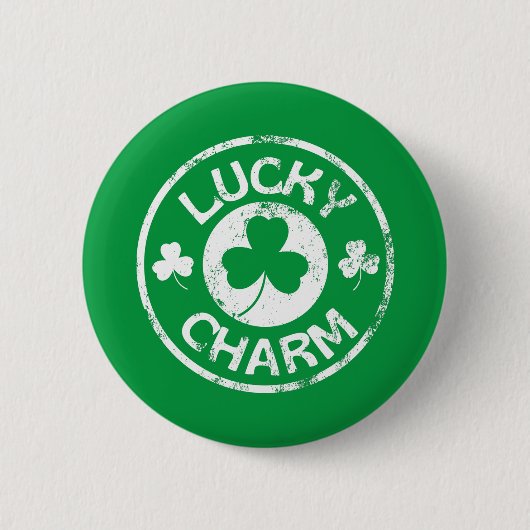Lucky Charm St Patrick's Day Ronde Button 5,7 Cm (Voorkant)