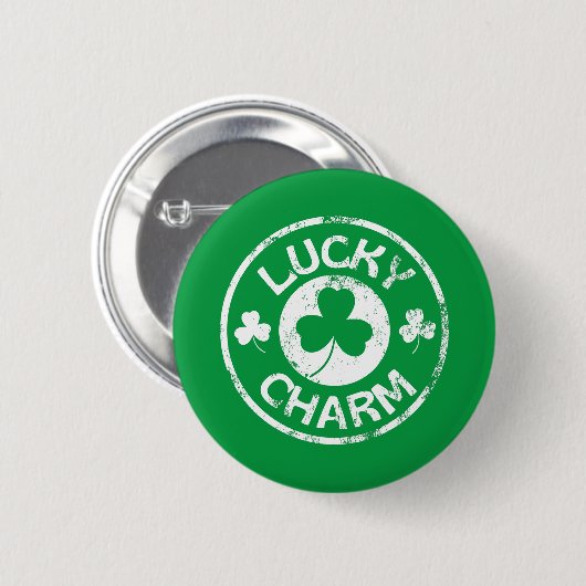 Lucky Charm St Patrick's Day Ronde Button 5,7 Cm (Voorkant /achterkant)