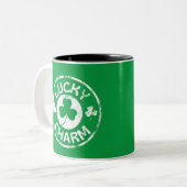 Lucky Charm  St Patrick's Day Tweekleurige Koffiemok (Voorkant links)