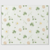 Lucky Charm St Patricks Lucky Little Shamrock baby Cadeaupapier (Vlak)