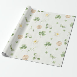 Lucky Charm St Patricks Lucky Little Shamrock baby Cadeaupapier
