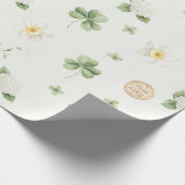 Lucky Charm St Patricks Lucky Little Shamrock baby Cadeaupapier (Hoek)