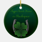 Lucky Charm St Patricks Ornament Custom Decoration (Achterkant)