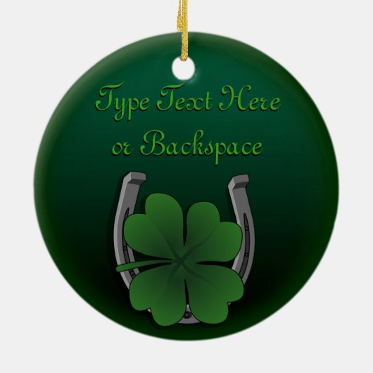 Lucky Charm St Patricks Ornament Custom Decoration (Achterkant)