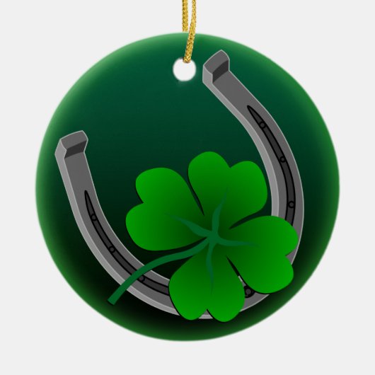 Lucky Charm St Patricks Ornament Custom Decoration (Voorkant)