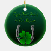 Lucky Charm St Patricks Ornament Custom Decoration (Achterkant)