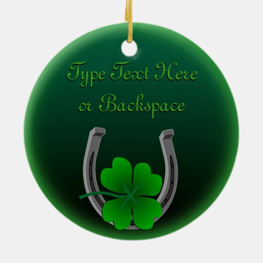 Lucky Charm St Patricks Ornament Custom Decoration (Achterkant)