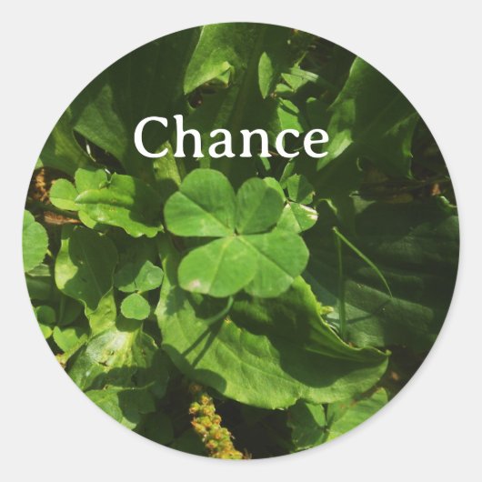 Lucky Charm Sticker - Four Leaf Clover (Voorkant)