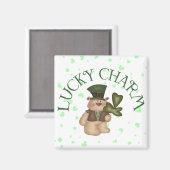 Lucky Charm Teddy Bear Magnet (Voorkant / Achterkant)