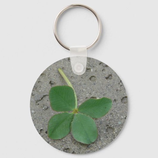 Lucky Charm Vier Leaf Clover-foto Sleutelhanger (Voorkant)