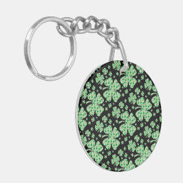 Lucky Charm Vier Leaf Clover Sleutelhanger