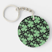 Lucky Charm Vier Leaf Clover Sleutelhanger (Voorkant)