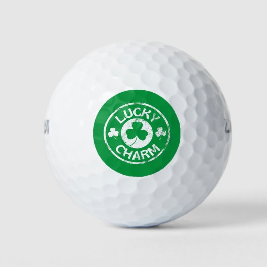 Lucky Charm Vintage St. Patrick's Day Golfballen (Voorkant)