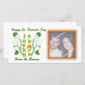 Lucky charme clover shamrock swirls (Voorkant / Achterkant)