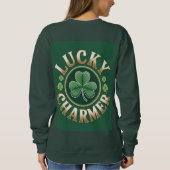 Lucky Charmer Dames bosgroene T-shirt (Achterkant)