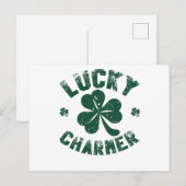 Lucky Charmer Klaver Grappige St. Patrick's Dag Briefkaart (Voorkant / Achterkant)
