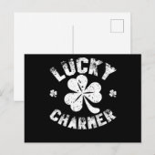 Lucky Charmer Klaver Grappige St. Patrick's Dag Briefkaart (Voorkant / Achterkant)