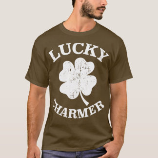 Lucky charmer met shamrock clover voor St Patricks T-shirt
