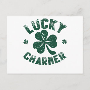 Lucky Charmer Shamrock Funny St. Patrick's Day Briefkaart