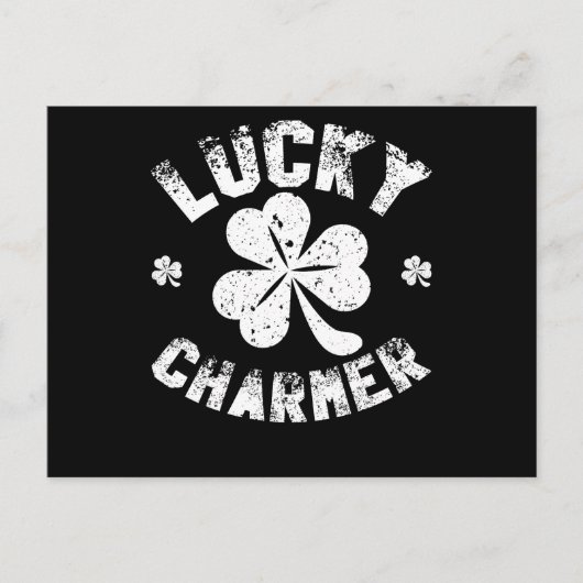 Lucky Charmer Shamrock Funny St. Patrick's Day Briefkaart (Voorkant)