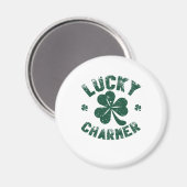 Lucky Charmer Shamrock Funny St. Patrick's Day Magneet (Voorkant / Achterkant)