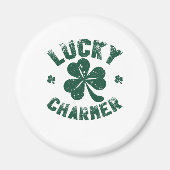 Lucky Charmer Shamrock Funny St. Patrick's Day Magneet (Voorkant)