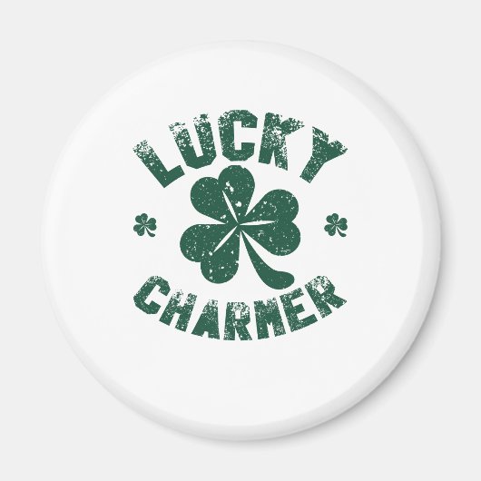Lucky Charmer Shamrock Funny St. Patrick's Day Magneet (Voorkant)